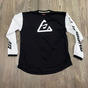 Answer Racing Boys Shirt Arkon Bold Jersey Motocross Black White Size Youth MD